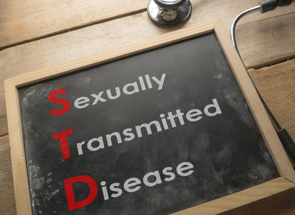 Medical and health care Sexually Transmitted Disease (STD) in writing typography lettering concept, STD Sexually Transmitted Disease